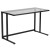 Flash Furniture NAN-WK-055-GG Glass Desk with Black Pedestal Metal Frame addl-2