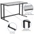 Flash Furniture NAN-WK-055-GG Glass Desk with Black Pedestal Metal Frame addl-5