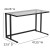 Flash Furniture NAN-WK-055-GG Glass Desk with Black Pedestal Metal Frame addl-6