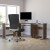 Flash Furniture NAN-WK-105-GG Teakwood Laminate Corner Desk with Pull-Out Keyboard Tray and CPU Cart addl-5