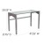 Flash Furniture NAN-YLCD1219-GG Contemporary Clear Tempered Glass Desk with Geometric Sides addl-4