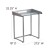 Flash Furniture NAN-YLCD1234-GG Contemporary Clear Tempered Glass Desk with Raised Cable Management Border, Silver Frame addl-3