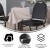 Flash Furniture NG-ZG10006-BK-BK-GG Hercules 500 LB. Capacity Dome Back Stacking Black Vinyl Banquet Chair - Black Metal Frame addl-3