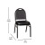Flash Furniture NG-ZG10006-BK-BK-GG Hercules 500 LB. Capacity Dome Back Stacking Black Vinyl Banquet Chair - Black Metal Frame addl-4