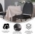Flash Furniture NG-ZG10006-BK-SILVERVEIN-GG Hercules 500 LB. Capacity Dome Back Stacking Black Vinyl Banquet Chair - Silver Vein Metal Frame addl-3