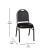Flash Furniture NG-ZG10006-BK-SILVERVEIN-GG Hercules 500 LB. Capacity Dome Back Stacking Black Vinyl Banquet Chair - Silver Vein Metal Frame addl-4