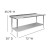 Flash Furniture NH-WT-3072BSP-GG Stainless Steel 18 Gauge Work Table with 1.5" Backsplash and Undershelf, 72"W x 30"D x 36"H addl-5