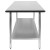 Flash Furniture NH-WT-3072-GG Stainless Steel 18 Gauge Work Table with Undershelf, 72"W x 30"D x 34.5"H addl-7