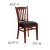 Flash Furniture XU-DGW0008VRT-MAH-BLKV-GG Vertical Slat Back Mahogany Wood Chair with Black Vinyl Seat addl-1