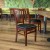 Flash Furniture XU-DGW0008VRT-MAH-BLKV-GG Vertical Slat Back Mahogany Wood Chair with Black Vinyl Seat addl-2