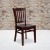 Flash Furniture XU-DGW0008VRT-MAH-GG Vertical Slat Back Wood Chair with Mahogany Finish addl-1