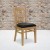 Flash Furniture XU-DGW0008VRT-NAT-BLKV-GG Vertical Slat Back Natural Wood Chair with Black Vinyl Seat addl-1