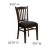 Flash Furniture XU-DGW0008VRT-WAL-BLKV-GG Vertical Slat Back Walnut Wood Chair with Black Vinyl Seat addl-1