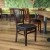 Flash Furniture XU-DGW0008VRT-WAL-BLKV-GG Vertical Slat Back Walnut Wood Chair with Black Vinyl Seat addl-2