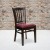 Flash Furniture XU-DGW0008VRT-WAL-BURV-GG Vertical Slat Back Walnut Wood Chair with Burgundy Vinyl Seat addl-1