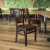 Flash Furniture XU-DGW0008VRT-WAL-GG Vertical Slat Back Wood Chair with Walnut Finish addl-2