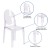 Flash Furniture OW-GHOSTBACK-18-GG Ghost Chair with Oval Back in Transparent Crystal addl-4