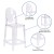 Flash Furniture OW-GHOSTBACK-24-GG Ghost Counter Stool with Oval Back in Transparent Crystal addl-4