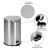 Flash Furniture PF-H008A20-M-GG Round Stainless Steel Soft Close Step Trash Can 5.3 Gallons addl-4