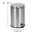 Flash Furniture PF-H008A20-M-GG Round Stainless Steel Soft Close Step Trash Can 5.3 Gallons addl-5