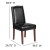 Flash Furniture QY-A13-9349-BK-GG Hercules Hampton Hill Series Black LeatherSoft Parsons Chair with Silver Accent Nail Trim addl-3