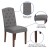 Flash Furniture QY-A18-9325-GY-GG Hercules Grove Park Series Gray Fabric Tufted Parsons Chair addl-3