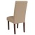 Flash Furniture QY-A37-9061-BGE-GG Beige Fabric Panel Back Mid-Century Parsons Dining Chair addl-3