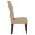 Flash Furniture QY-A37-9061-BGE-GG Beige Fabric Panel Back Mid-Century Parsons Dining Chair addl-4