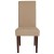 Flash Furniture QY-A37-9061-BGE-GG Beige Fabric Panel Back Mid-Century Parsons Dining Chair addl-5