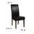 Flash Furniture QY-A37-9061-BKL-GG Black LeatherSoft Panel Back Mid-Century Parsons Dining Chair addl-4