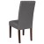Flash Furniture QY-A37-9061-LGY-GG Light Gray Fabric Panel Back Mid-Century Parsons Dining Chair addl-3