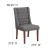 Flash Furniture QY-A91-GY-GG Hercules Preston Series Gray Fabric Tufted Parsons Chair addl-4
