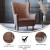 Flash Furniture QY-B235-DBR-GG Dark Brown Faux Leather Traditional Wingback Accent Chair addl-3