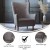 Flash Furniture QY-B235-DGY-GG Dark Gray Dark Brown Faux Leather Traditional Wingback Accent Chair addl-3