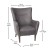 Flash Furniture QY-B235-DGY-GG Dark Gray Dark Brown Faux Leather Traditional Wingback Accent Chair addl-4