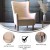 Flash Furniture QY-B235-LTBR-GG Light Brown Dark Brown Faux Leather Traditional Wingback Accent Chair addl-3
