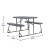 Flash Furniture RB-EBB-2432FD2-GY-GG Easy-Fold Gray Folding Plastic Kids Outdoor Picnic Table and Benches, Seats 4 Kids addl-4