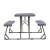Flash Furniture RB-EBB-2432FD2-GY-GG Easy-Fold Gray Folding Plastic Kids Outdoor Picnic Table and Benches, Seats 4 Kids addl-8