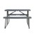 Flash Furniture RB-EBB-2432FD2-GY-GG Easy-Fold Gray Folding Plastic Kids Outdoor Picnic Table and Benches, Seats 4 Kids addl-9