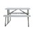Flash Furniture RB-EBB-2432FD2-WH-GG Easy-Fold White Folding Plastic Kids Outdoor Picnic Table and Benches, Seats 4 Kids addl-9