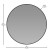 Flash Furniture RH-M003-RD60MB-BK-GG 24" Round Black Metal Framed Wall Mirror addl-4