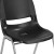 Flash Furniture RUT-16-BK-CHR-GG Hercules Black Ergonomic Shell Stack Chair with Chrome Frame and 16