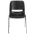 Flash Furniture RUT-16-BK-CHR-GG Hercules Black Ergonomic Shell Stack Chair with Chrome Frame and 16