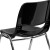 Flash Furniture RUT-16-BK-CHR-GG Hercules Black Ergonomic Shell Stack Chair with Chrome Frame and 16