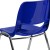 Flash Furniture RUT-16-NVY-CHR-GG Hercules Navy Ergonomic Shell Stack Chair with Chrome Frame and 16