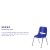 Flash Furniture RUT-16-NVY-CHR-GG Hercules Navy Ergonomic Shell Stack Chair with Chrome Frame and 16