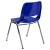 Flash Furniture RUT-16-NVY-CHR-GG Hercules Navy Ergonomic Shell Stack Chair with Chrome Frame and 16