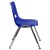 Flash Furniture RUT-16-NVY-CHR-GG Hercules Navy Ergonomic Shell Stack Chair with Chrome Frame and 16