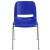 Flash Furniture RUT-16-NVY-CHR-GG Hercules Navy Ergonomic Shell Stack Chair with Chrome Frame and 16