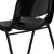 Flash Furniture RUT-16-PDR-BLACK-GG Hercules Black Ergonomic Shell Stack Chair with Black Frame and 16